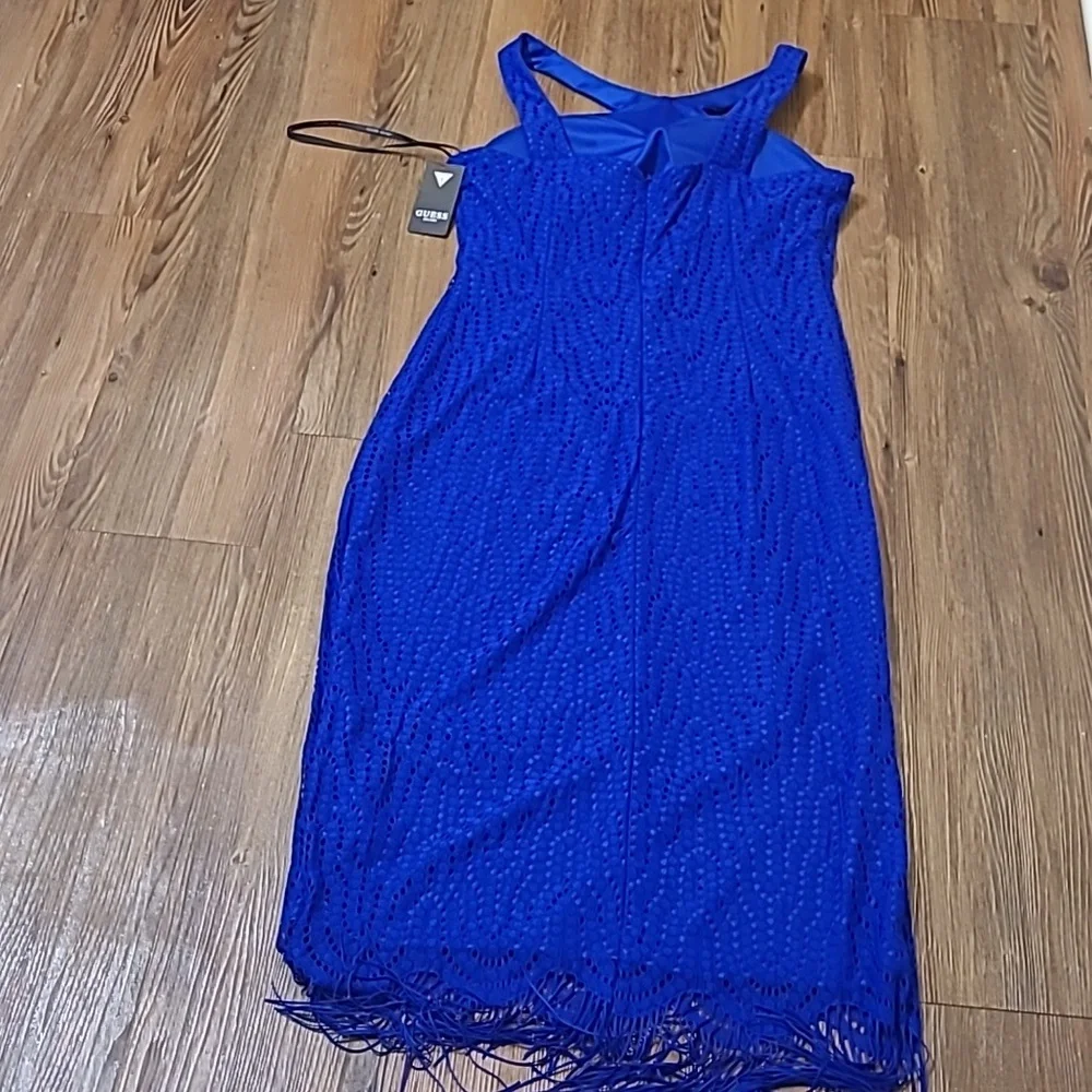 guess Cobalt Lace Midi Dress for women zise 12‎ new .